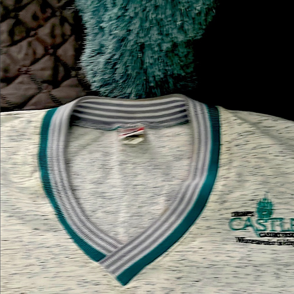 Men's Gray and Teal Sweatshirt